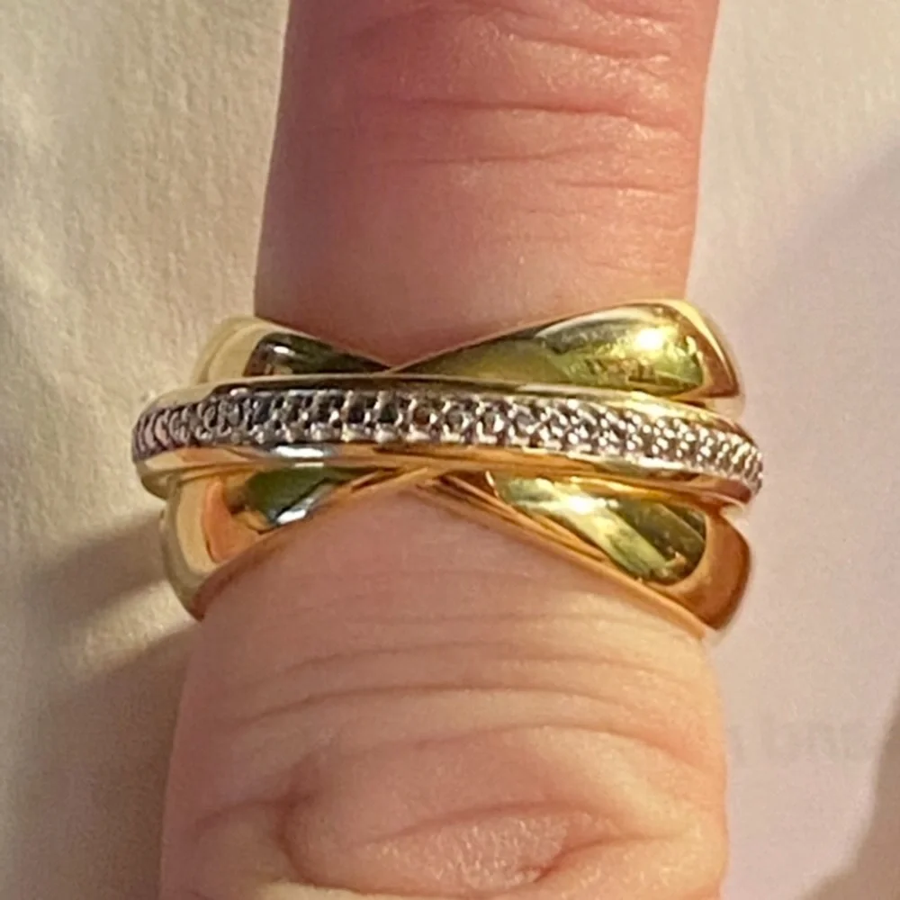 DIAMOND ACCENT 3 STACKED BAND RING - Picture 4 of 13